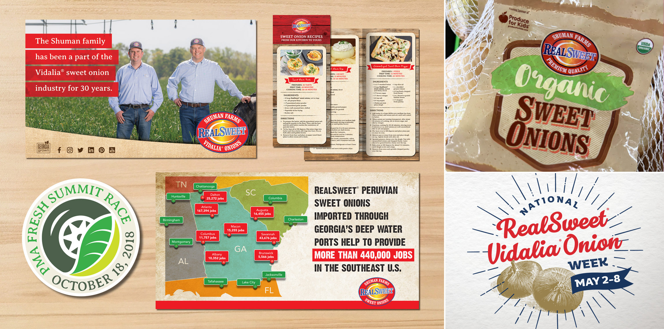 RealSweet Vidalia Onions food brand marketing campaign and packaging