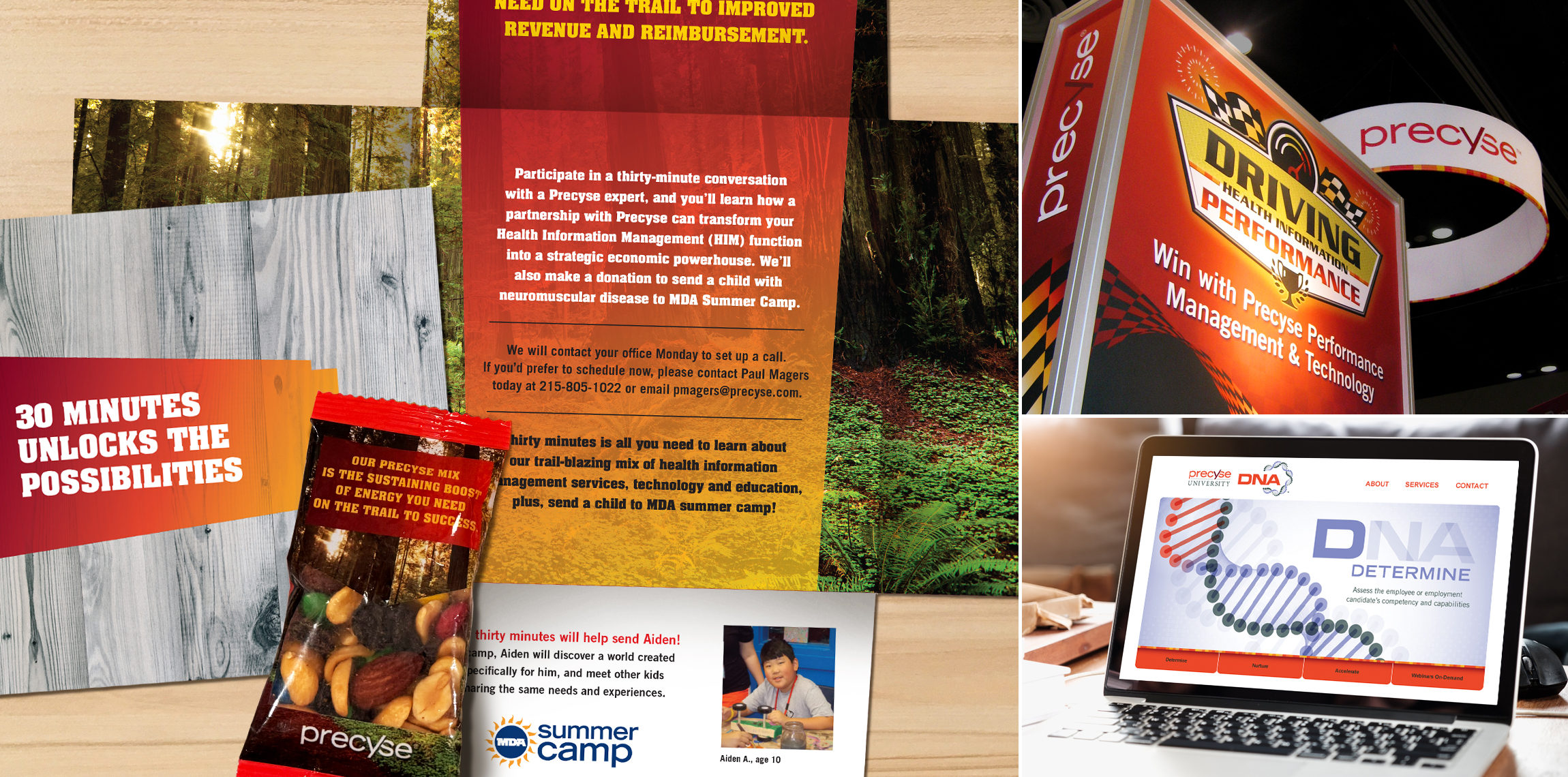 Precyse B2B health information management marketing and tradeshow campaign by Open Haus Studio